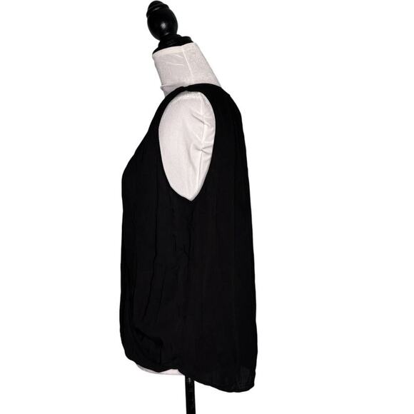 Velvet by Graham & Spencer V-Neck Crisscross Sleeveless Top Black Size Small - Picture 5 of 9